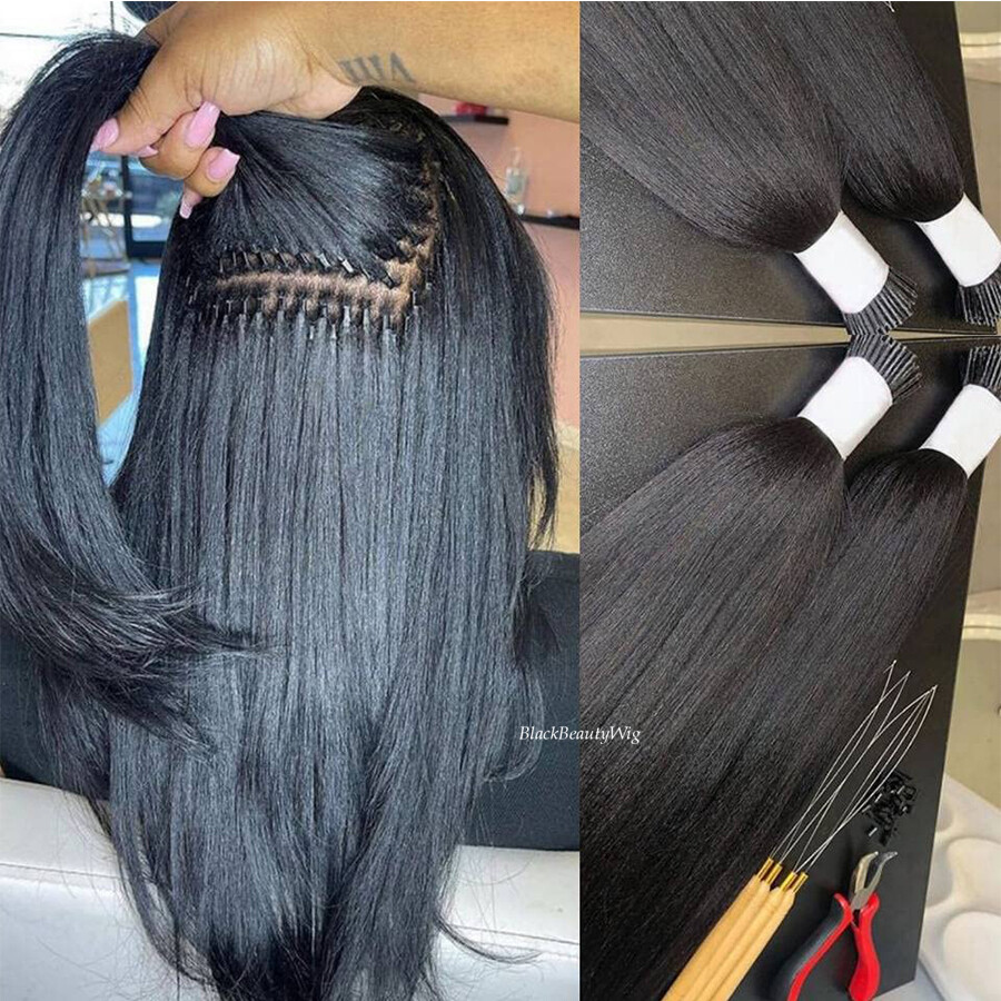 Light Yaki Brazilian I Tip Human Hair Extension Microlink Micro Beads 100strands