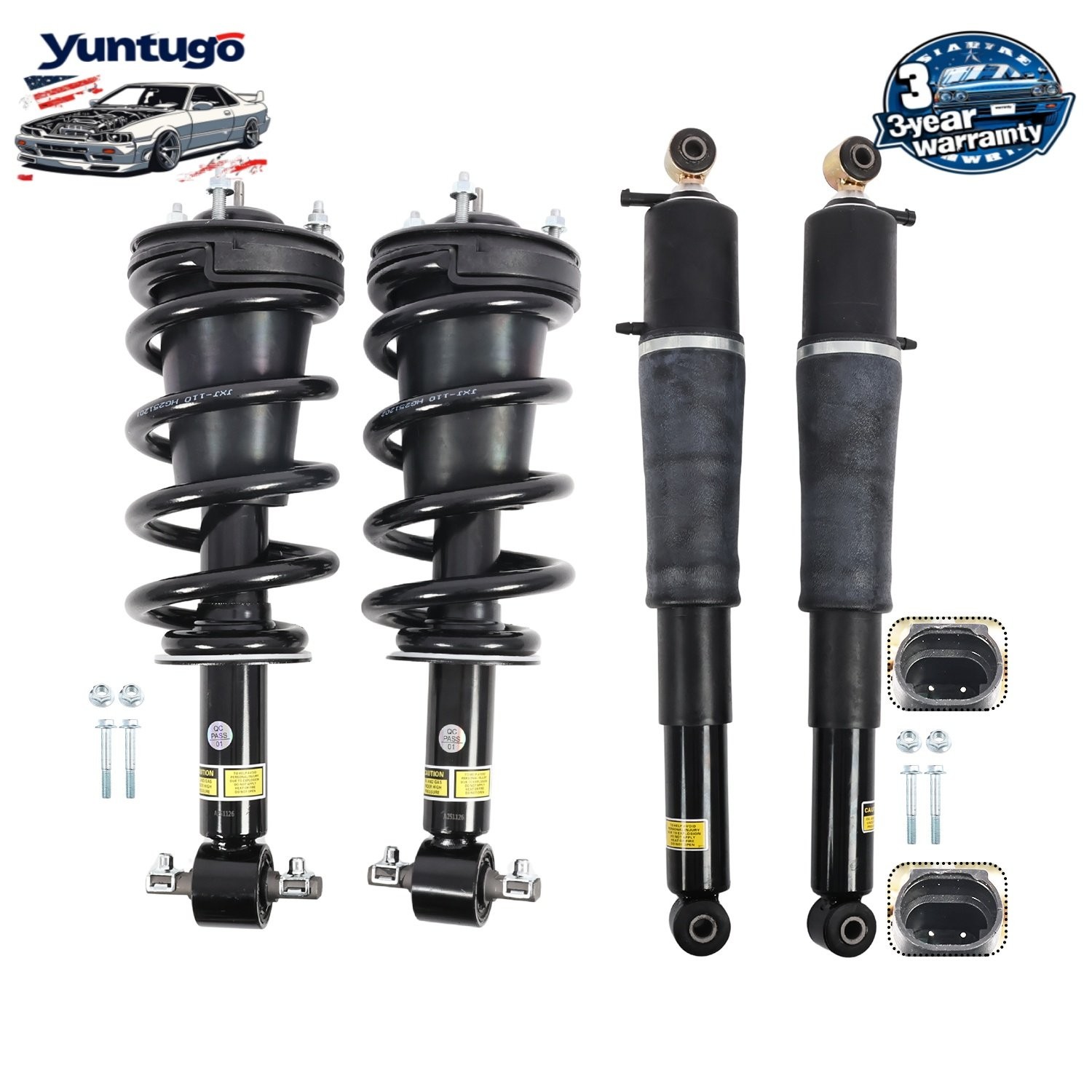 4x Front Rear Shock Struts w/MagneRide For 2007-2014 Cadillac GMC Escalade Tahoe