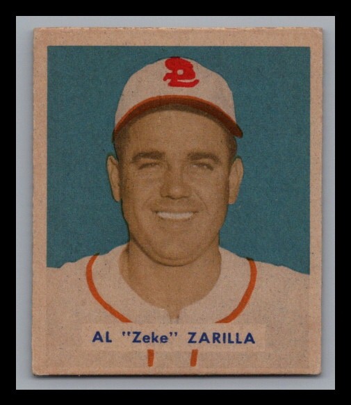 1949 Bowman Baseball #156 Al Zarilla RC - Gray Back VG