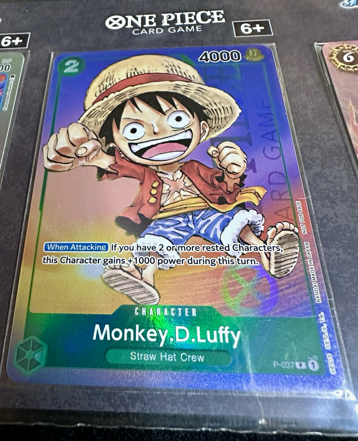 Bandai One Piece CCG Monkey D. Luffy P-037 Promo Foil 4000 Power 2023 EN sealed