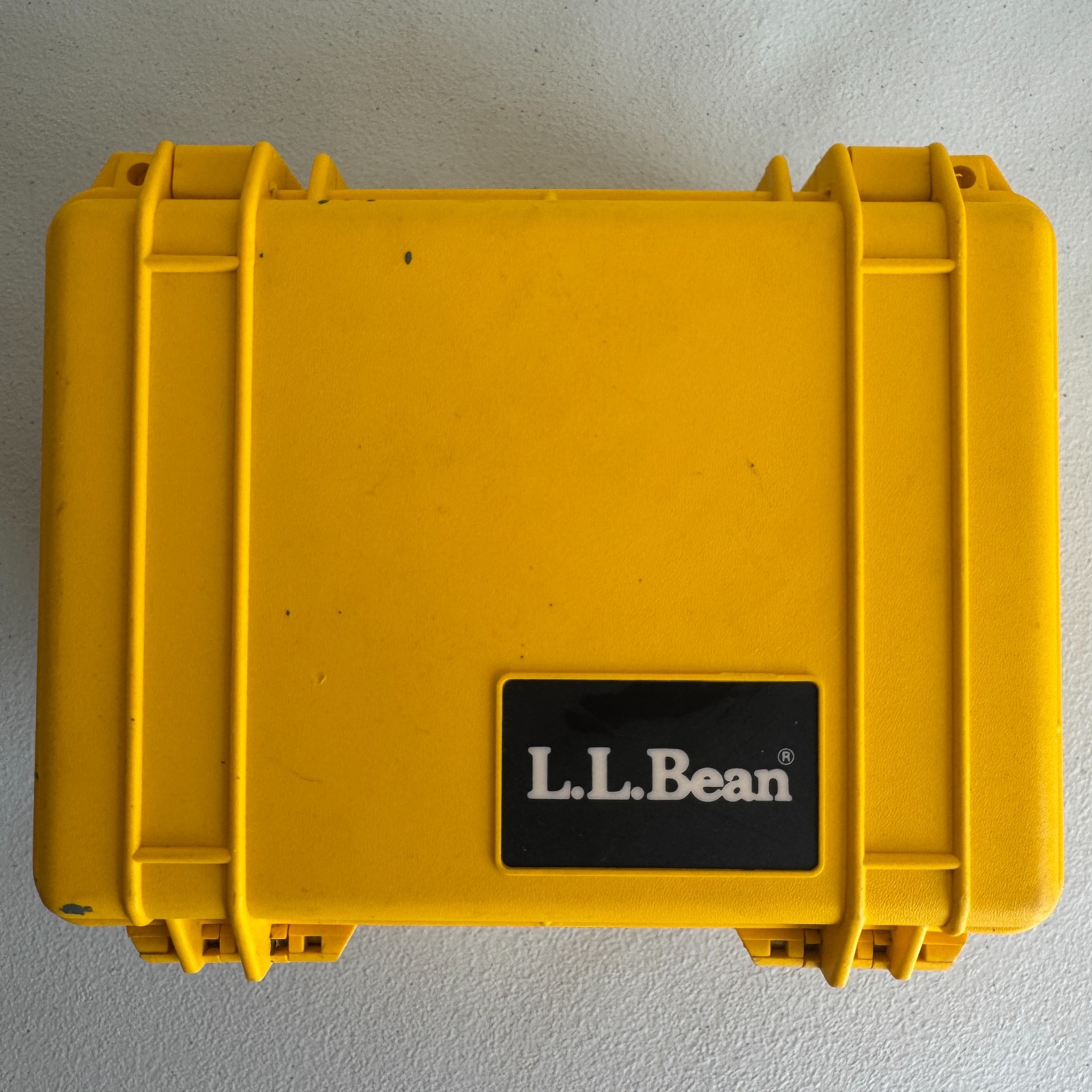 Vintage L.L.Bean Yellow Hard Plastic Protective Storage Case 8.5