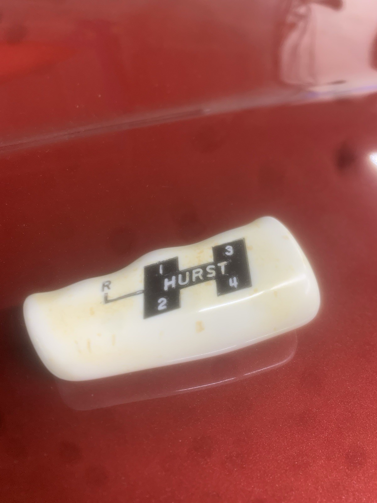 Vintage Original Hurst “ivory” White T Handle 3/8-16 Coarse Thread