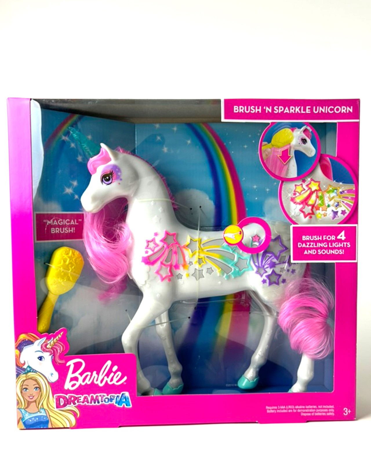 Barbie Dreamtopia Light Up Unicorn with SFX Brush \'N Sparkle Mattel 2018 NIB Barbie Dreamtopia Light Up Unicorn with SFX Brush \'N Sparkle Mattel 2018 NIB