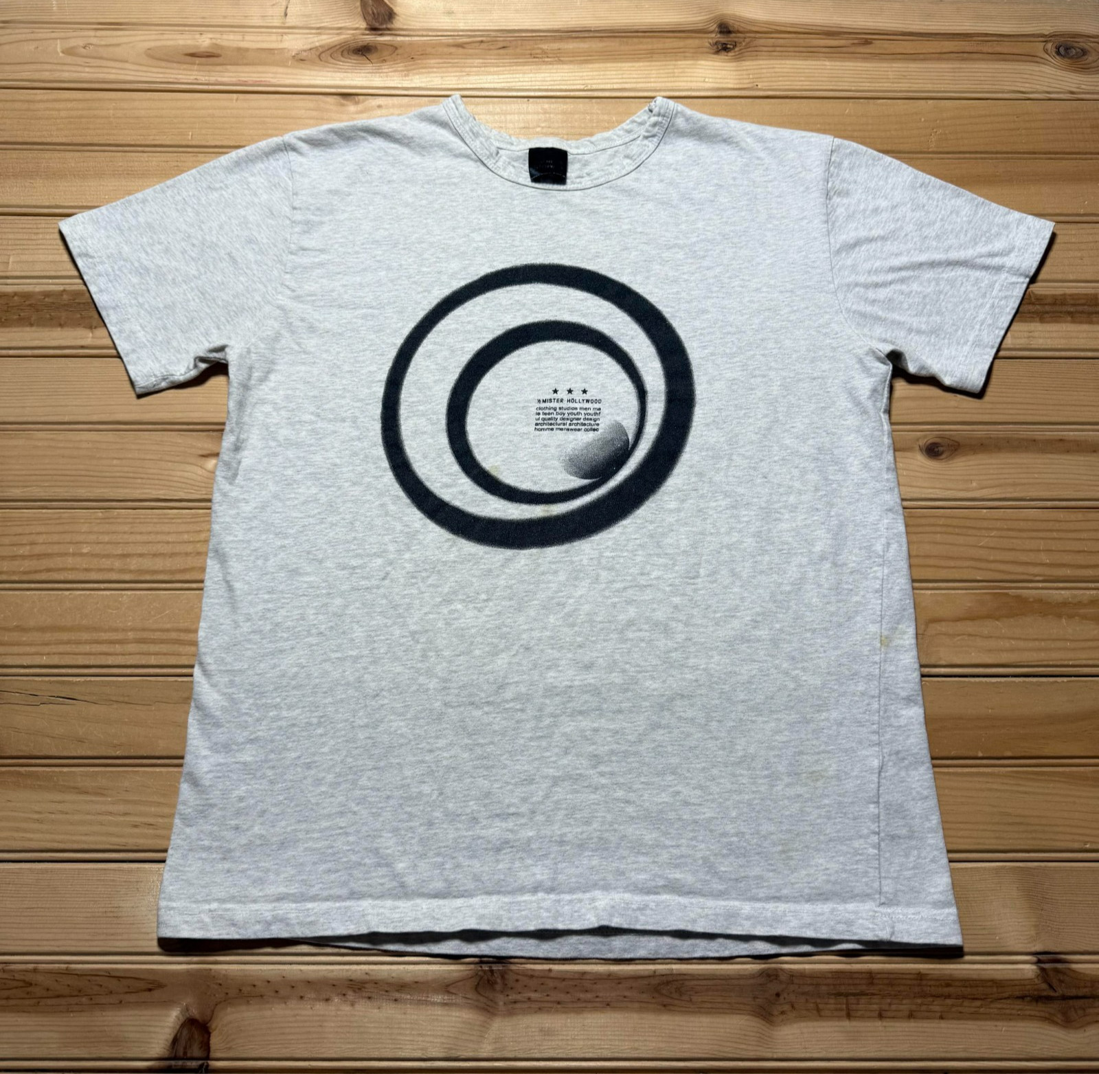 Vintage Y2K Mister Hollywood Spiral Circle 5351 POUR LES HOMMES Shirt Medium