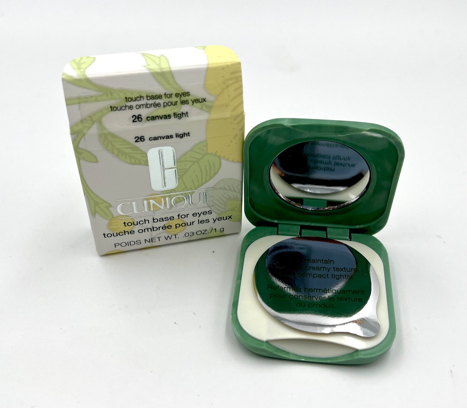 New in Box Clinique Touch Base for Eyes  ~ 26 Canvas Light ~ 1 g