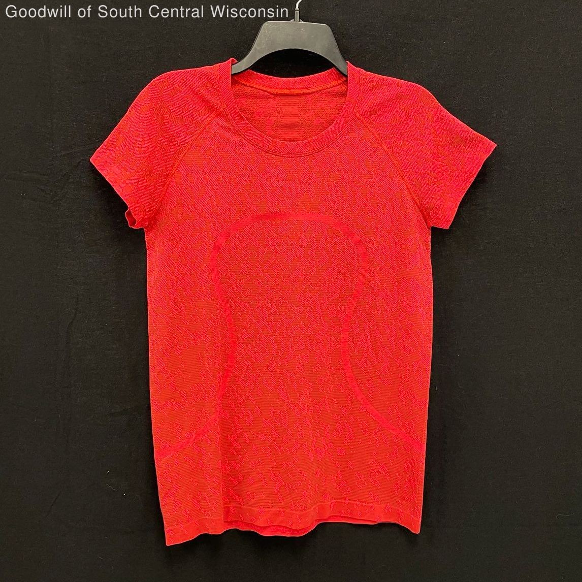 Wmns LULULEMON Orange Swiftly Tech Short Sleeve Athletic Stretch Shirt Sz 10