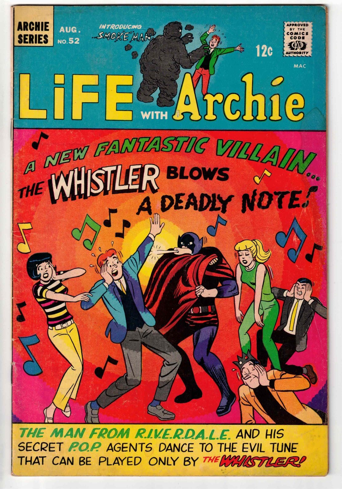 LIFE WITH ARCHIE #52 1966 MAN FROM RIVERDALE STORIES SILVER AGE NICE