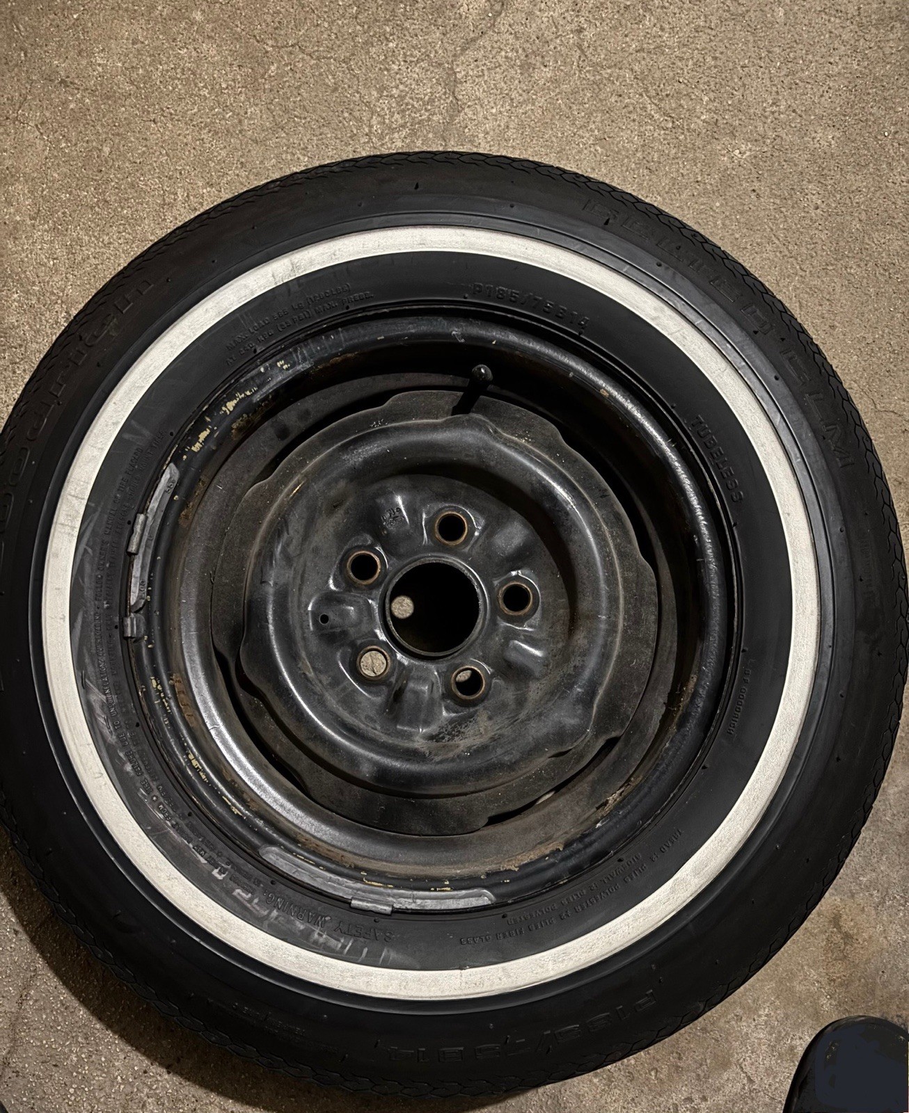 Set of 4 original 1965 Ford Mustang Motor Wheel Corp. 14” — 5MG July 1965