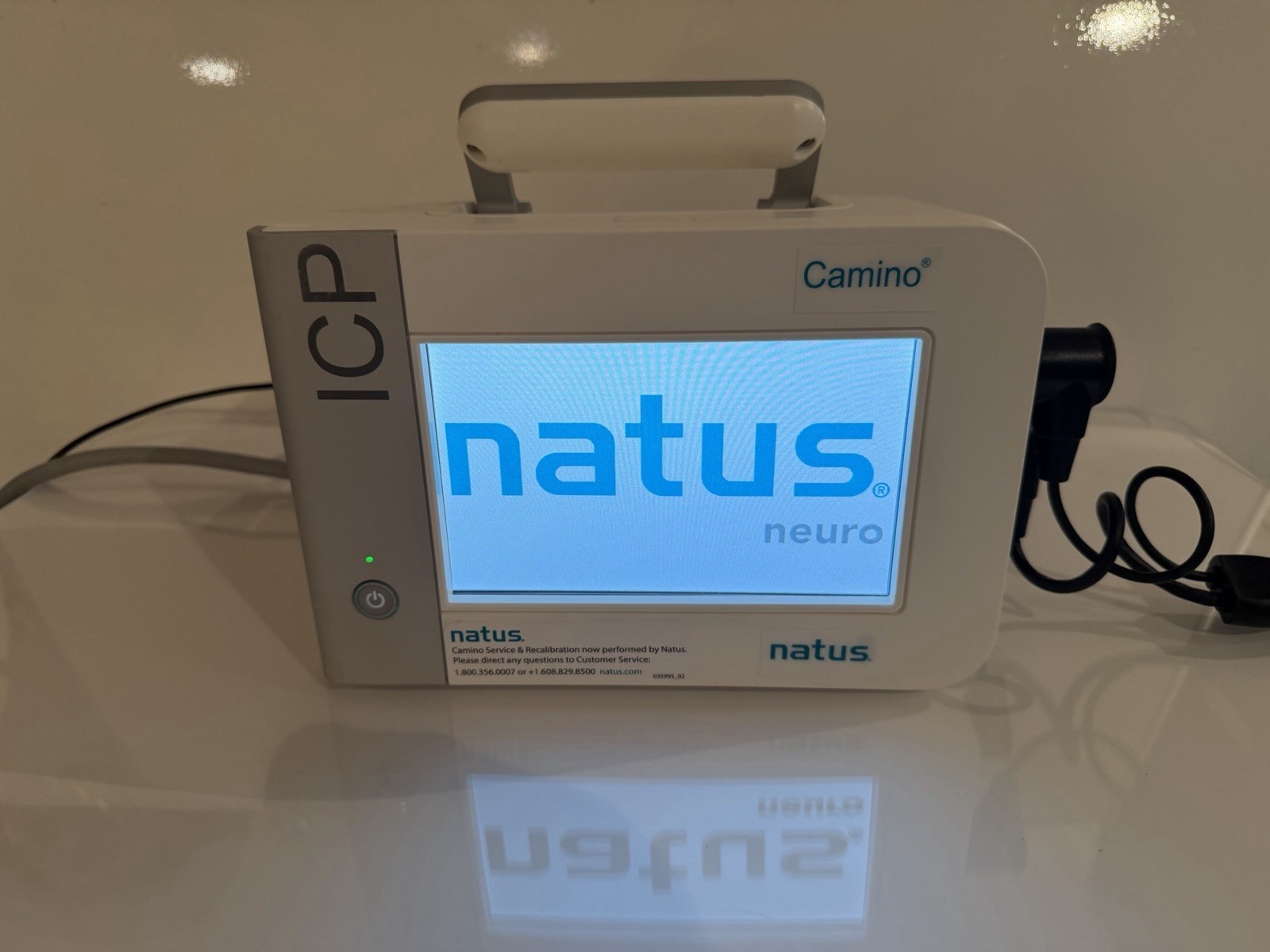 Natus Camino Integra CAM02 ICP Monitor CAMCABL And MONPWR AC Power Adapter