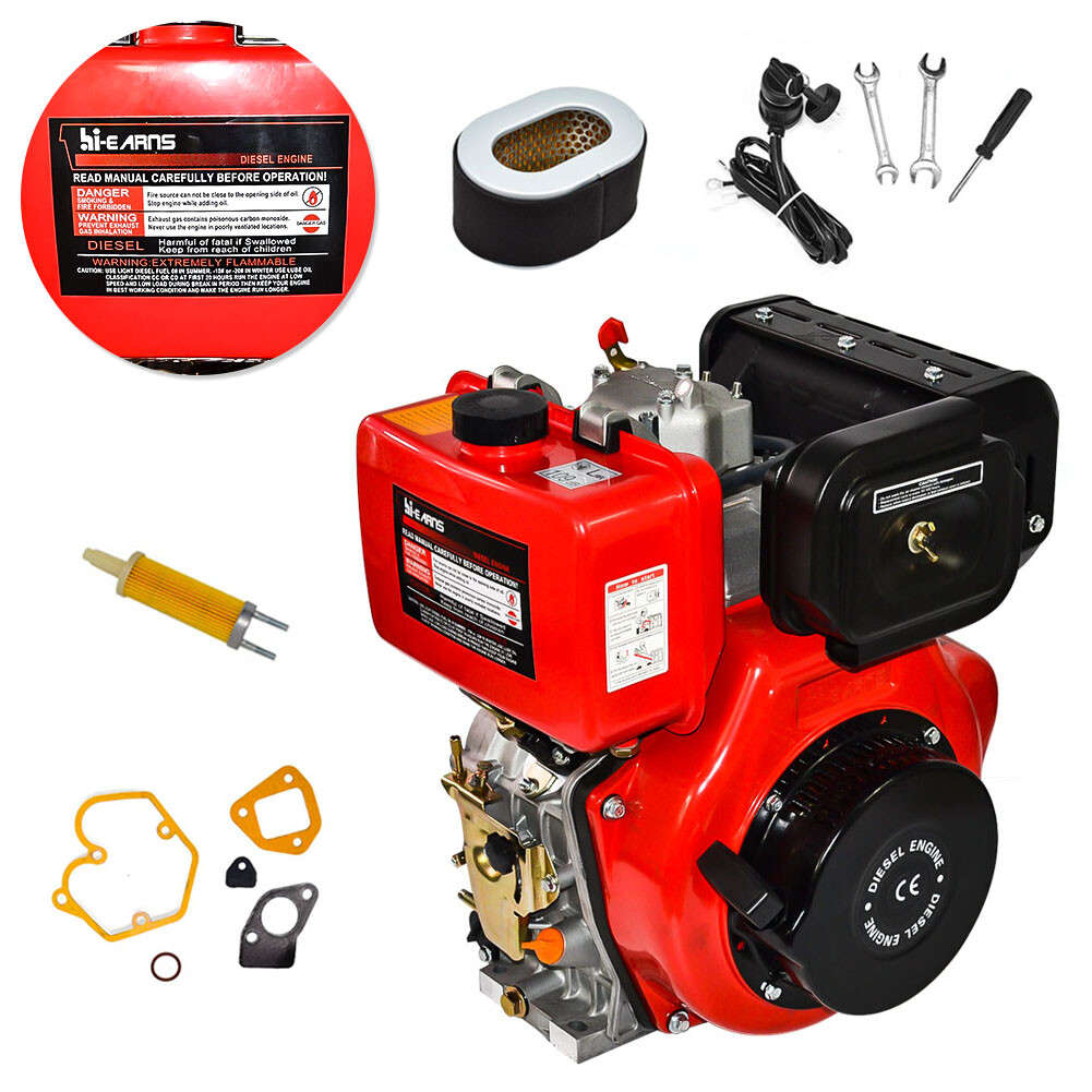 Diesel Engine 4 Stroke Air-cool Recoil Electric Start Single Cylinder 411CC 10HP