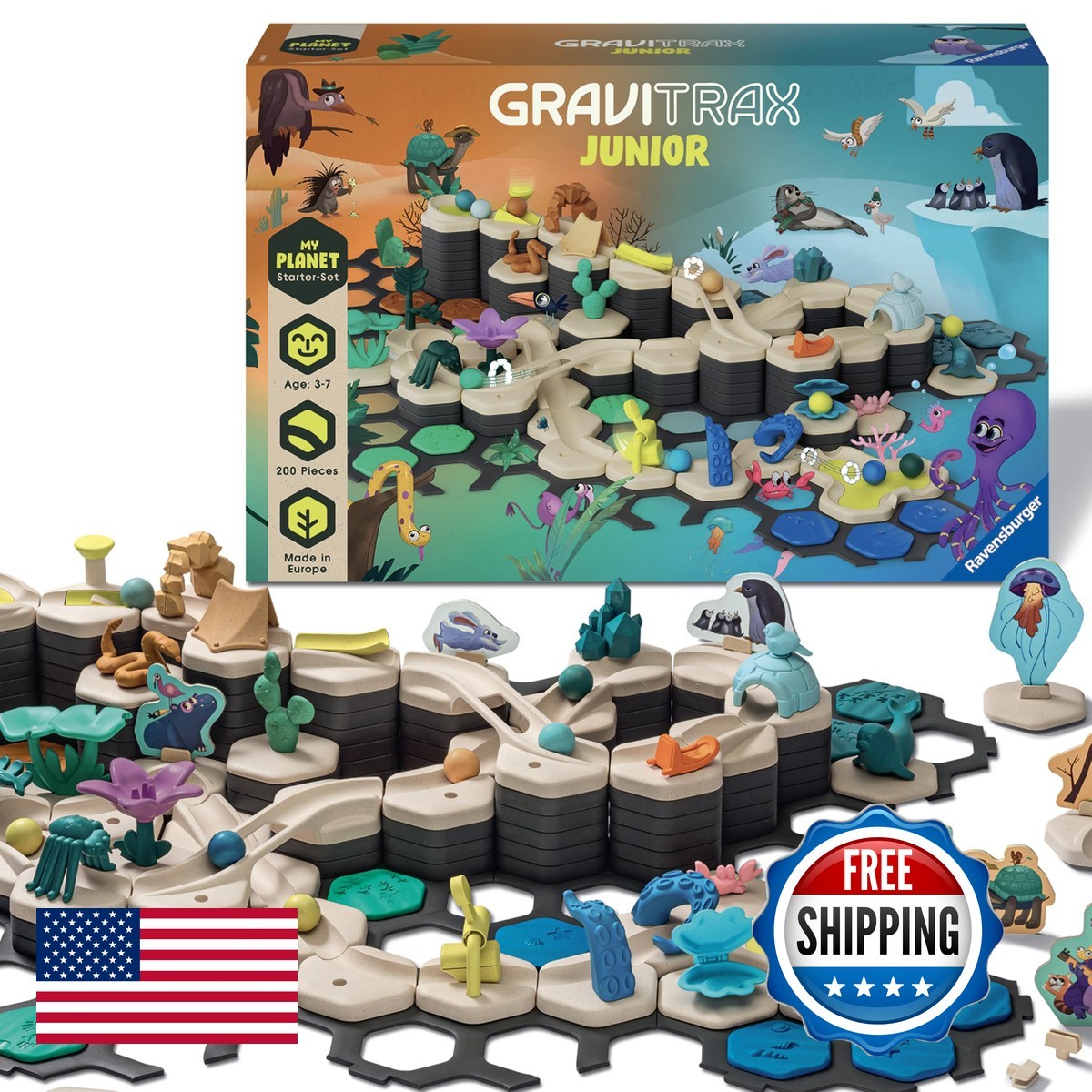 Ravensburger GraviTrax Junior Starter Set XXL My Planet Age 3+ Ravensburger GraviTrax Junior Starter Set XXL My Planet Age 3+