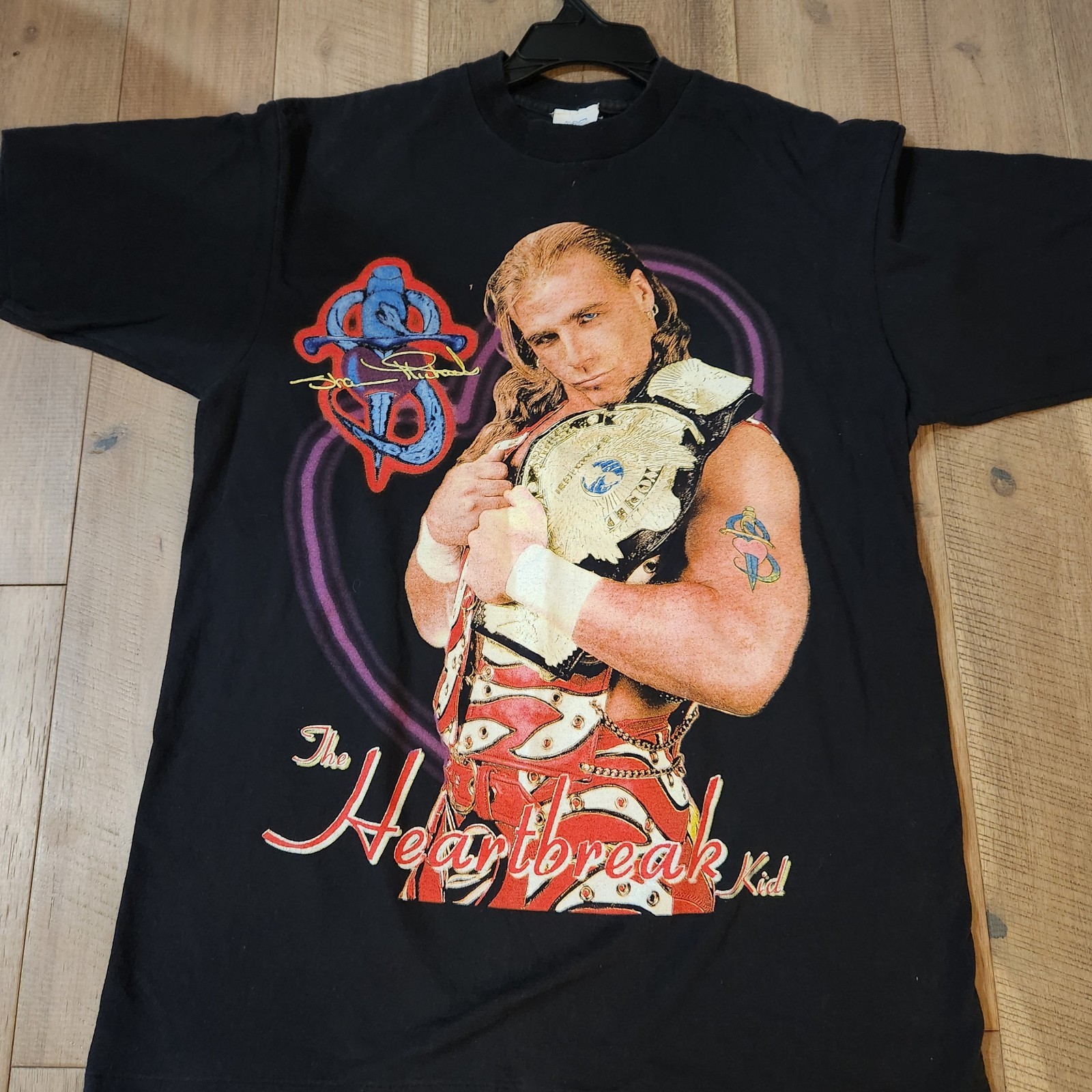 Vintage 1996 WWF WrestleMania XII - The Heartbreak Kid  T-Shirt Size LARGE EUC 