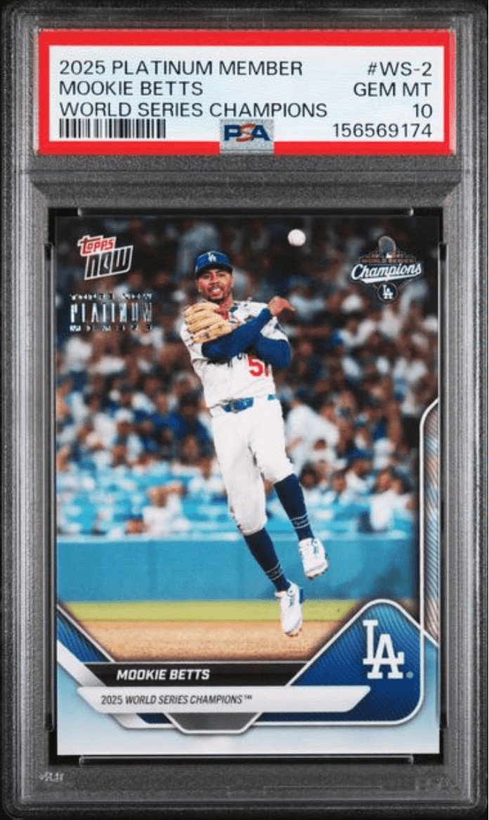 Graded 2025 Platinum Member Mookie Betts #WS2 Baseball Card PSA 10 Graded 2025 Platinum Member Mookie Betts #WS2 Baseball Card PSA 10