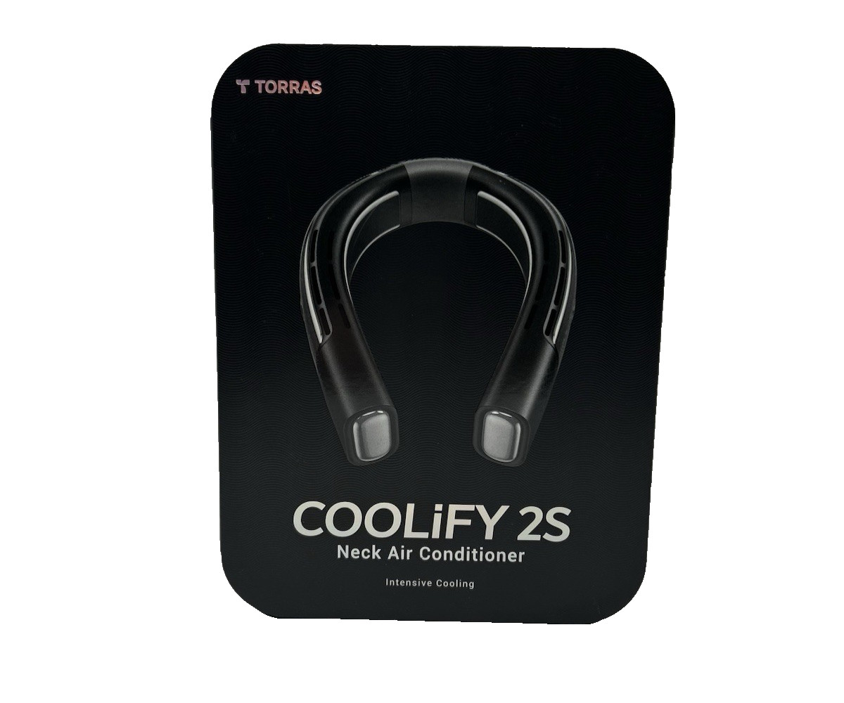 TORRAS Coolify 2S Personal Bladeless Black Neck Air Conditioner, Heater & Fan