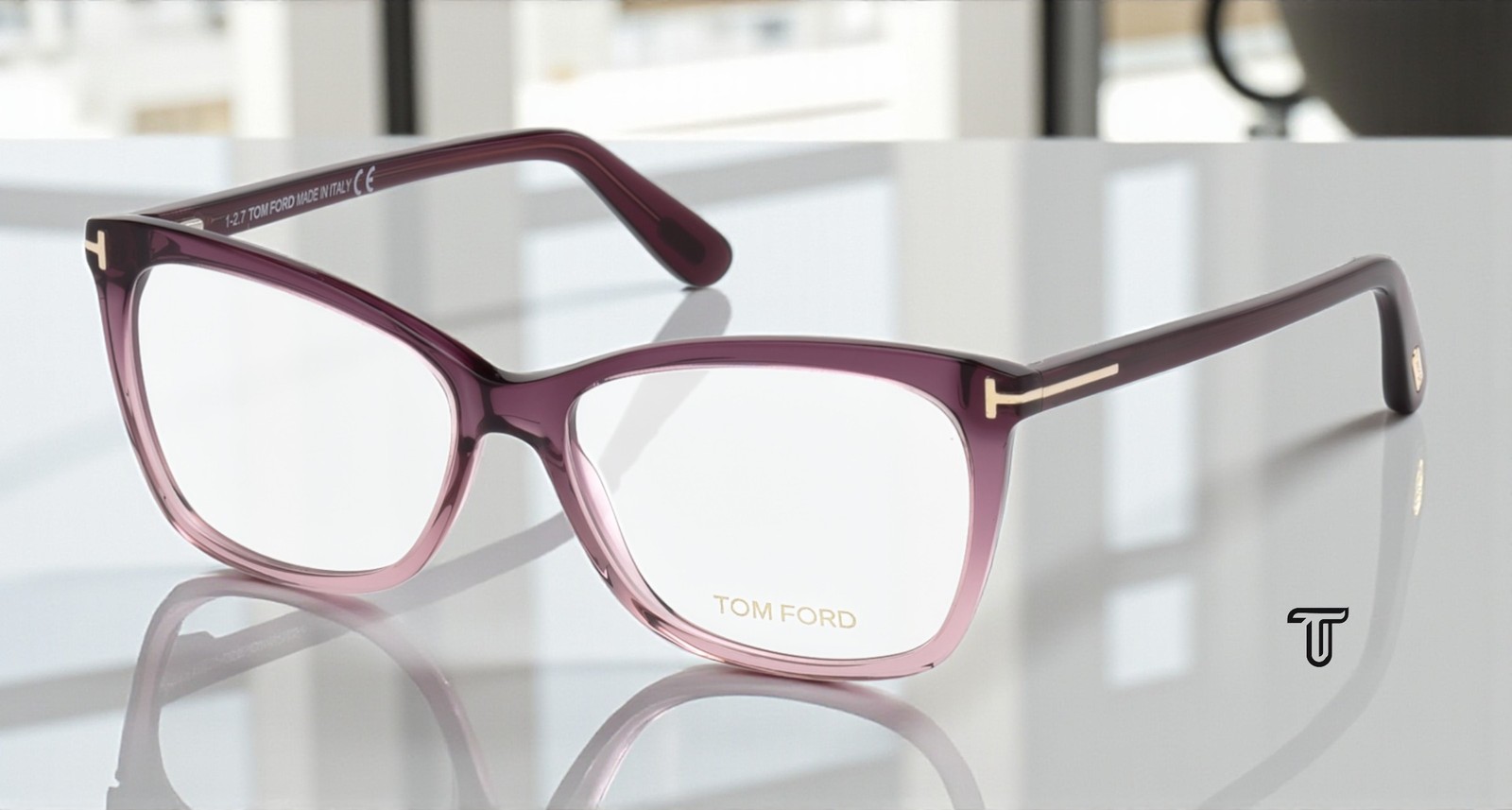 Tom Ford FT5514 083 Violet Clear Lens Plastic 54 mm Women\'s Eyeglasses