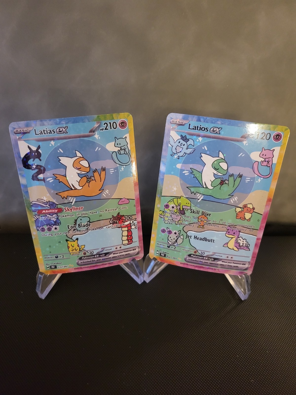 Latias Latios Ex Pokemon Card FULL ART Display Art Card