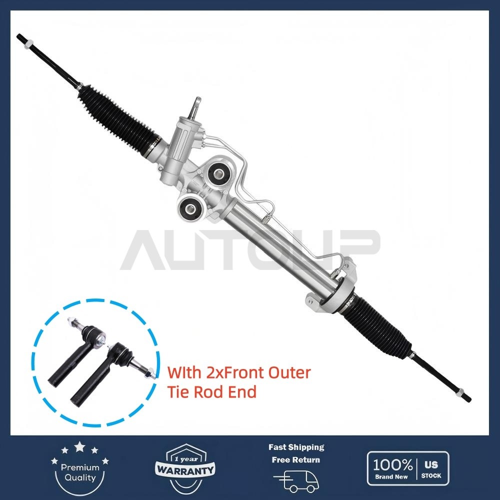 Complete Power Steering Rack and Pinion Tie Rod For Chevy Silverado Sierra 1500