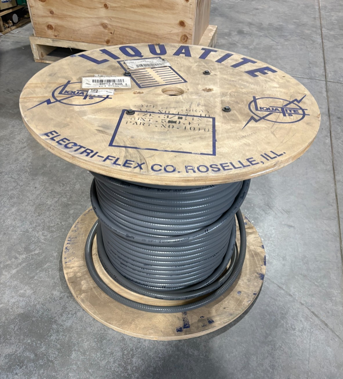 Liquatite Electri-Flex LA10-GRY-3/8  Liquidtight Flexible Metal Conduit 500ft