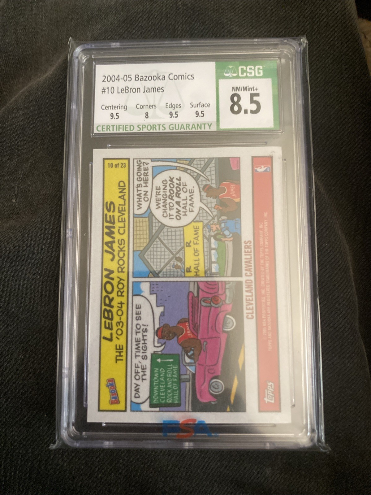 2004-05 Topps Bazooka - Comics LeBron James #10 CSG 8.5