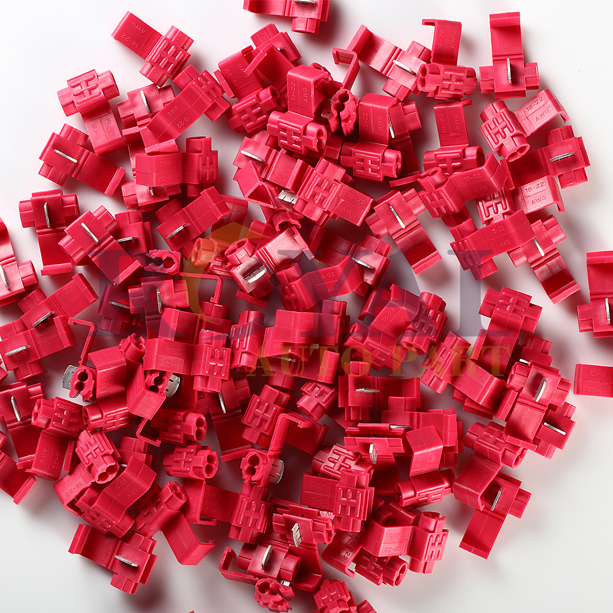 (100) Red Scotch Lock Quick Splice 22-18 AWG Wire Connector (100) Red Scotch Lock Quick Splice 22-18 AWG Wire Connector