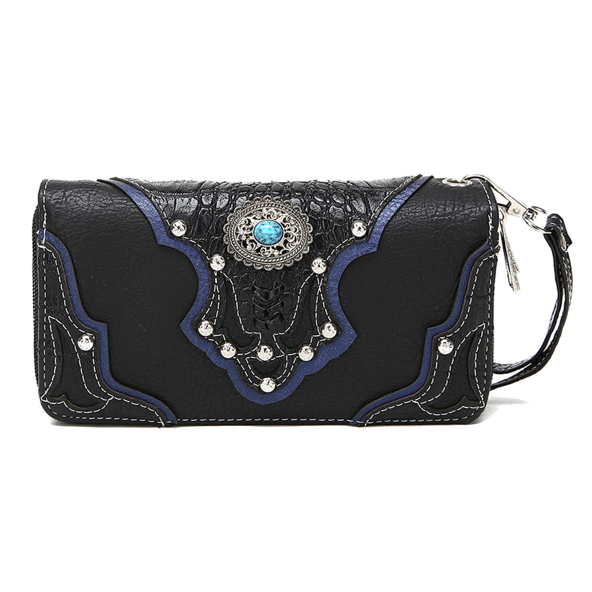 Western Purse Women Fringe Handbag Concho Country Shoulder Bag Wallet Set