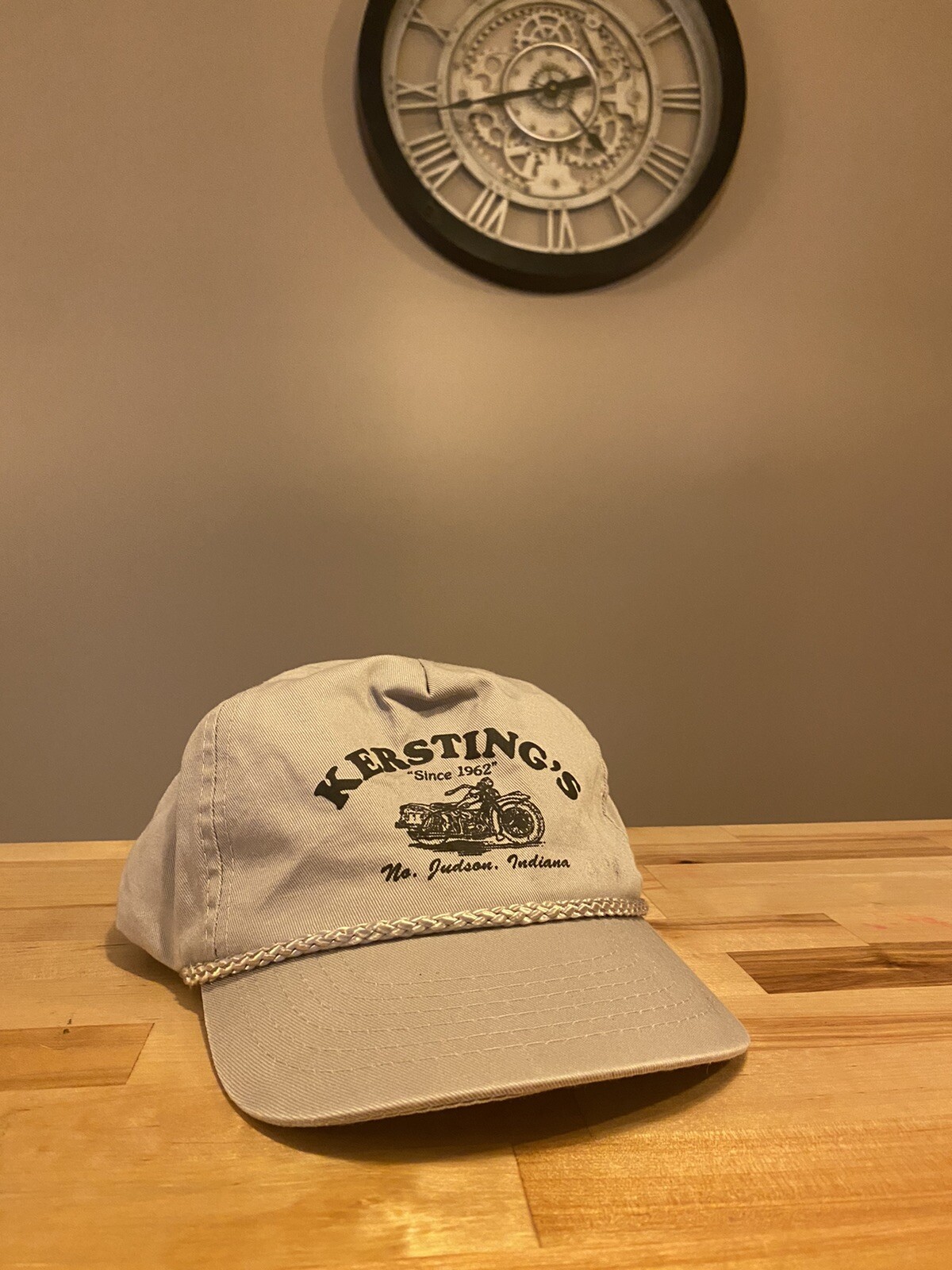 KERSTINGS INDIANA HARLEY DAVIDSON DEALER Vintage Rope Hat Snapback 90s KERSTINGS INDIANA HARLEY DAVIDSON DEALER Vintage Rope Hat Snapback 90s