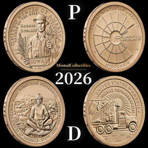 2026 P&D American Innovation FULL Set BU 250 Privy 8 Coins $8FV instock