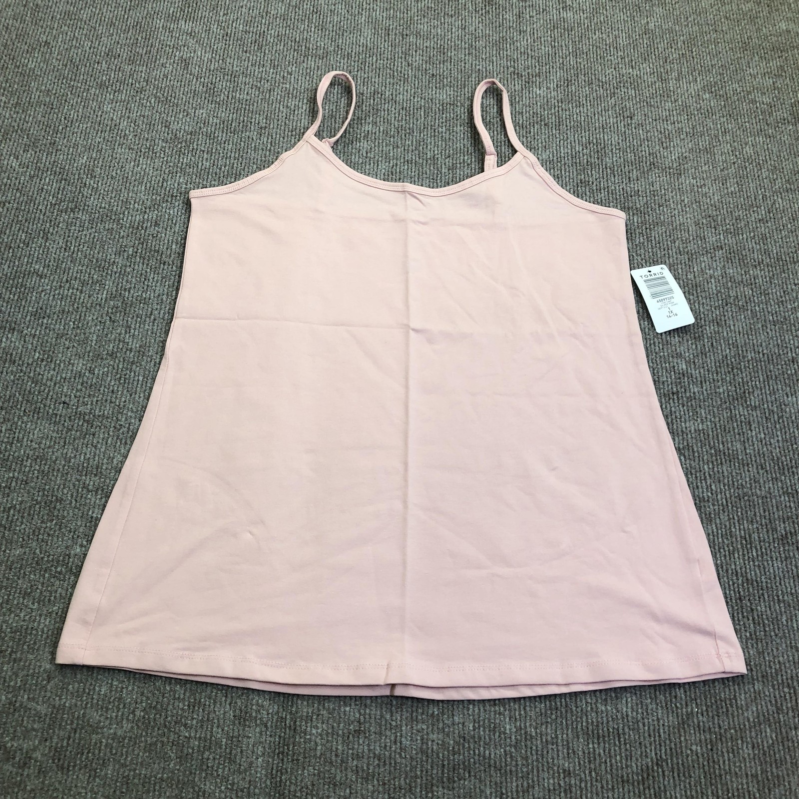 Torrid Cami Tank Top Womens 1X Pink Foxy Cami Adjustable Strap Jersey Layering