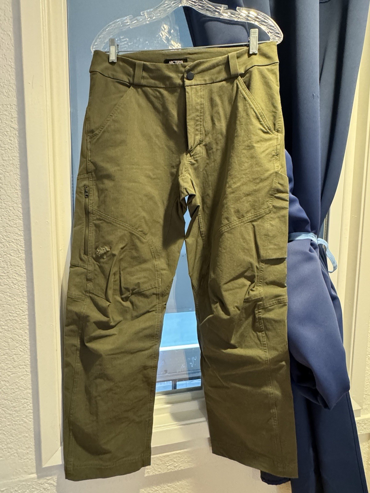Arc\'teryx Cronin Cotton Pants Olive Green Canvas Double Knee Men\'s 30 Short