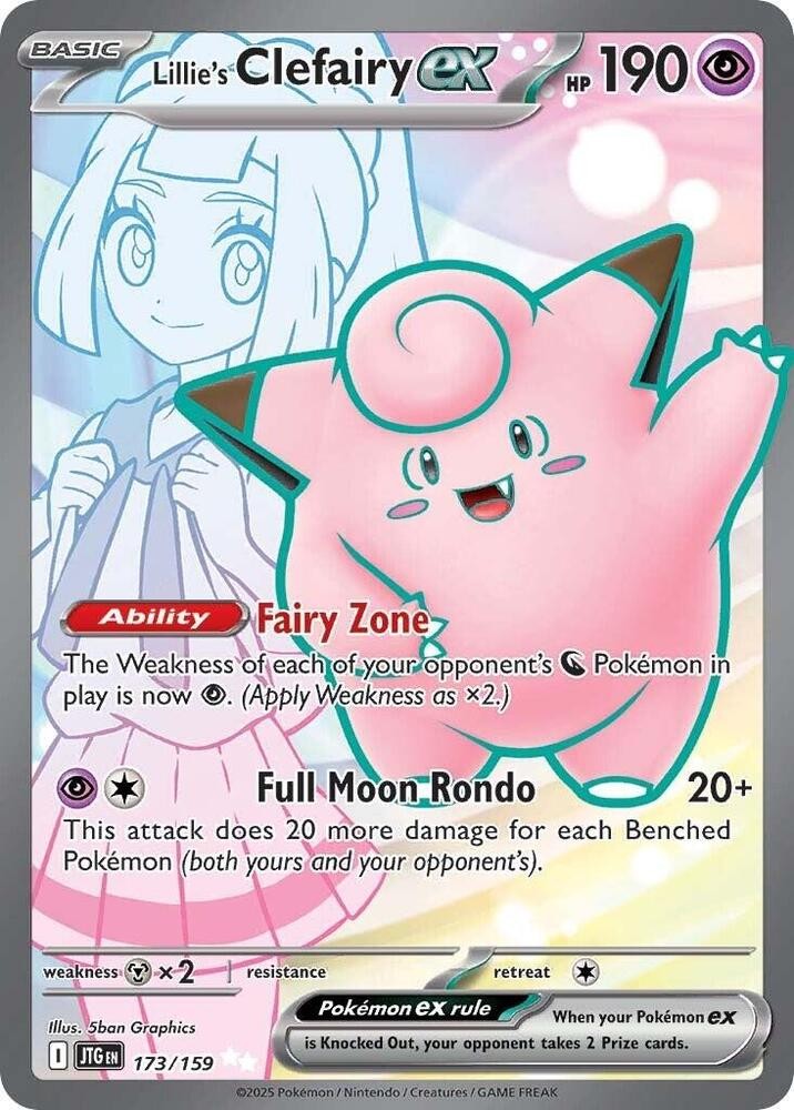 Lillie\'s Clefairy ex Holo Ultra Rare SV09: Journey Together 173/159 NM Lillie\'s Clefairy ex Holo Ultra Rare SV09: Journey Together 173/159 NM