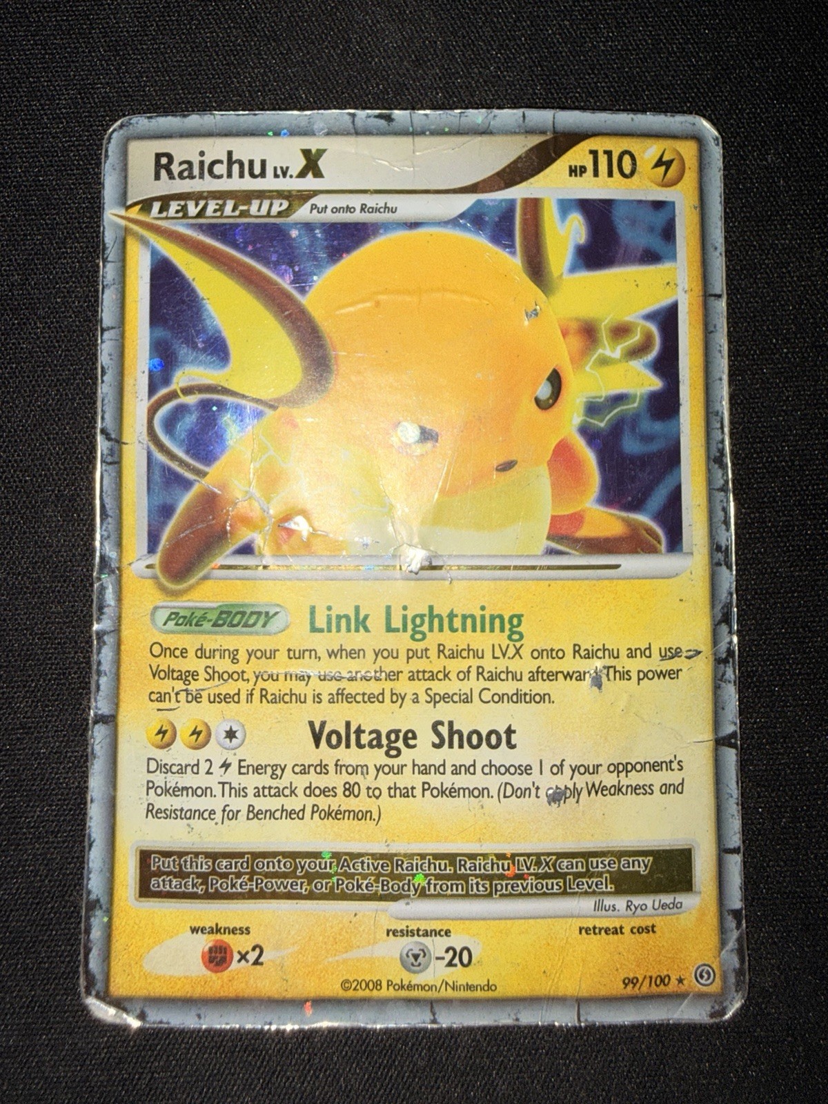 Raichu LV.X 99/100 Stormfront Holo (DMG)