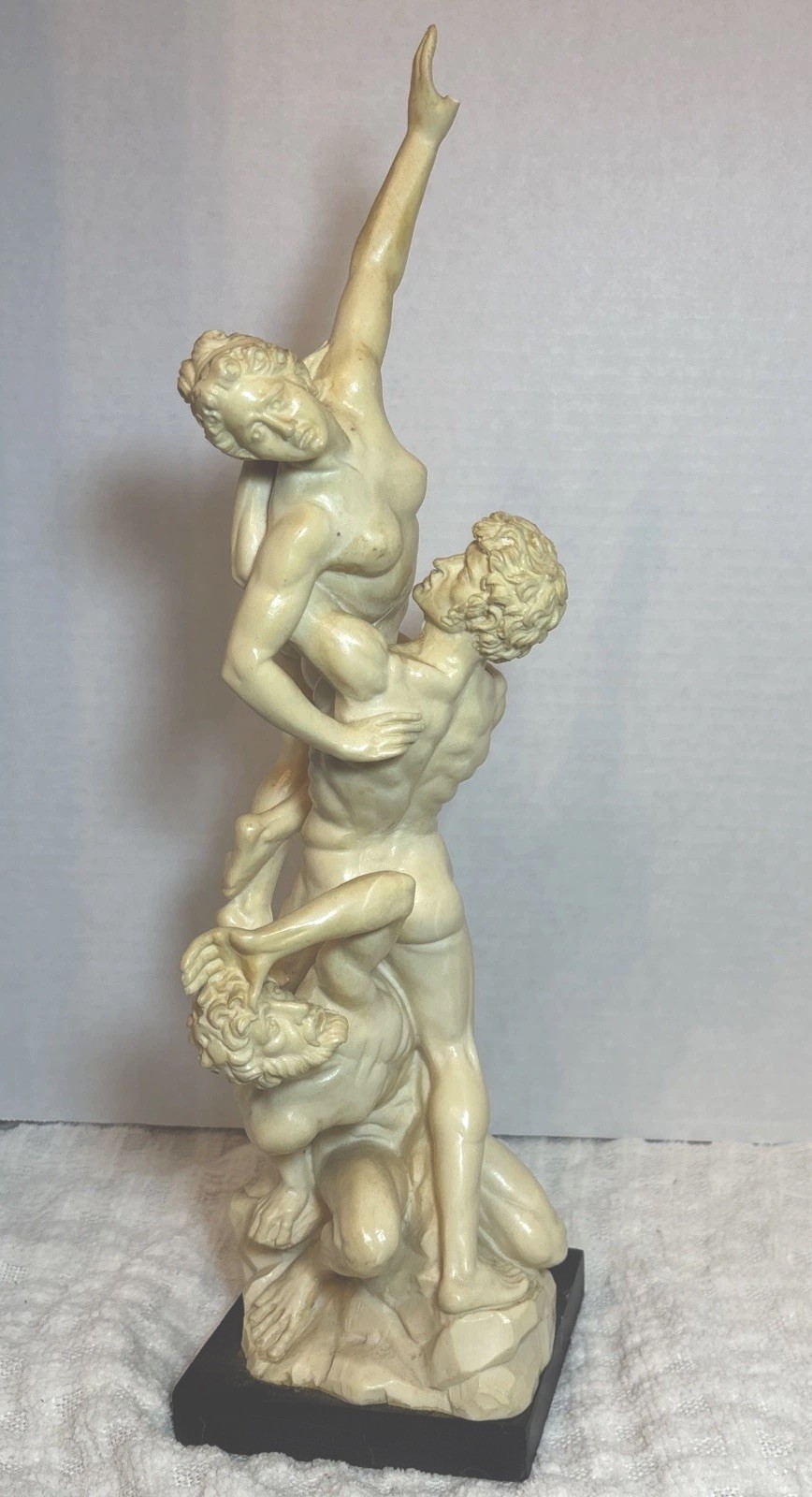 Vintage A. Santini Italian Sculpture Modeled From The Rape Of The Sabine Woman Vintage A. Santini Italian Sculpture Modeled From The Rape Of The Sabine Woman