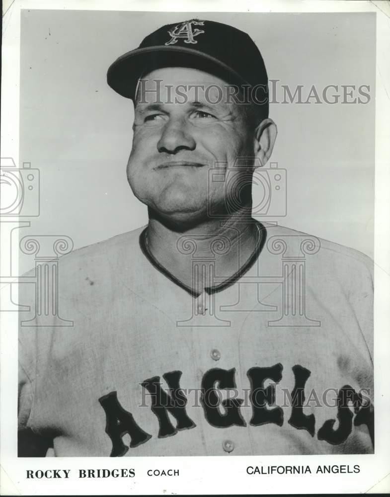 1969 Press Photo Rocky Bridges Coach California Angels - lrs03657