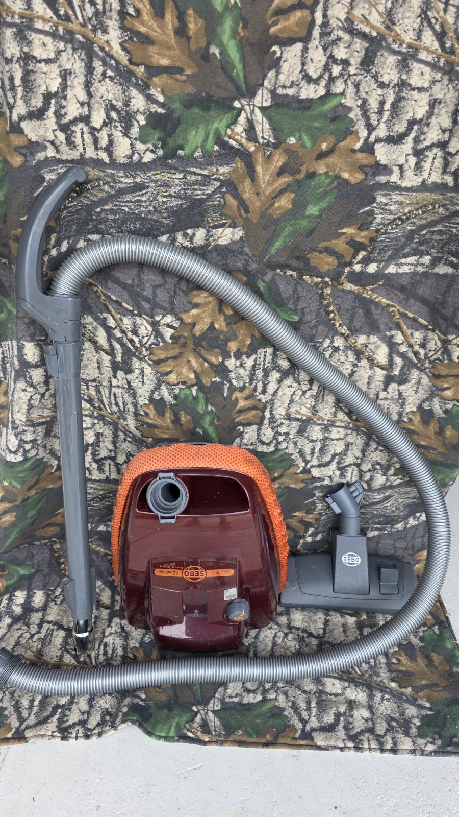 SEBO Airbelt K2 Turbo Canister Vacuum Black Cherry w/ Head - TESTED