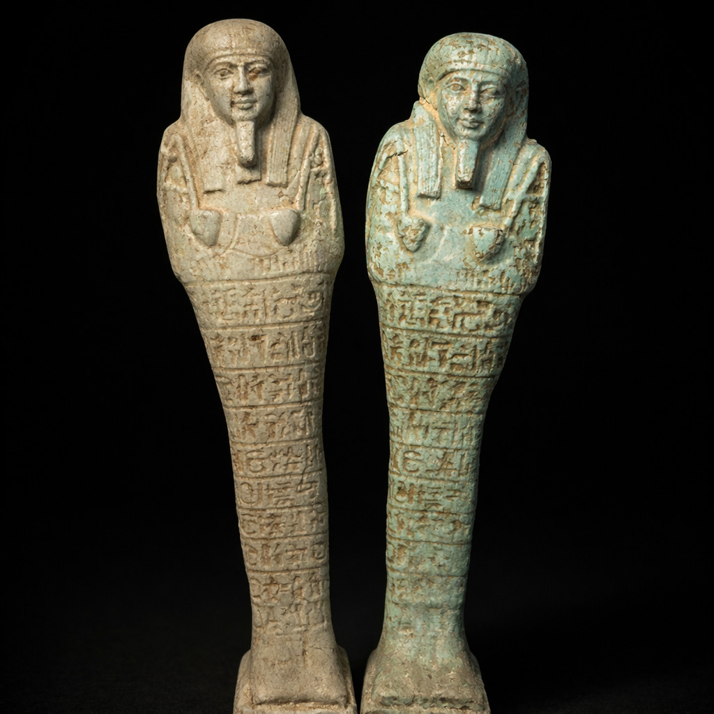 Rare Ancient Egyptian Ushabti Shabti Statue 2 Pharaonic Stone Sculpture Bc