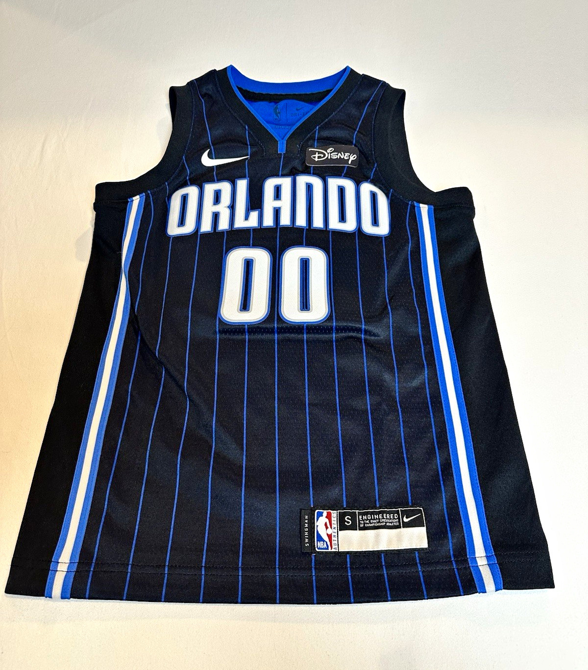 Nike NBA Orlando Magic Gordon #00 Black Pinstripe Dri-FIT Swingman Jersey S