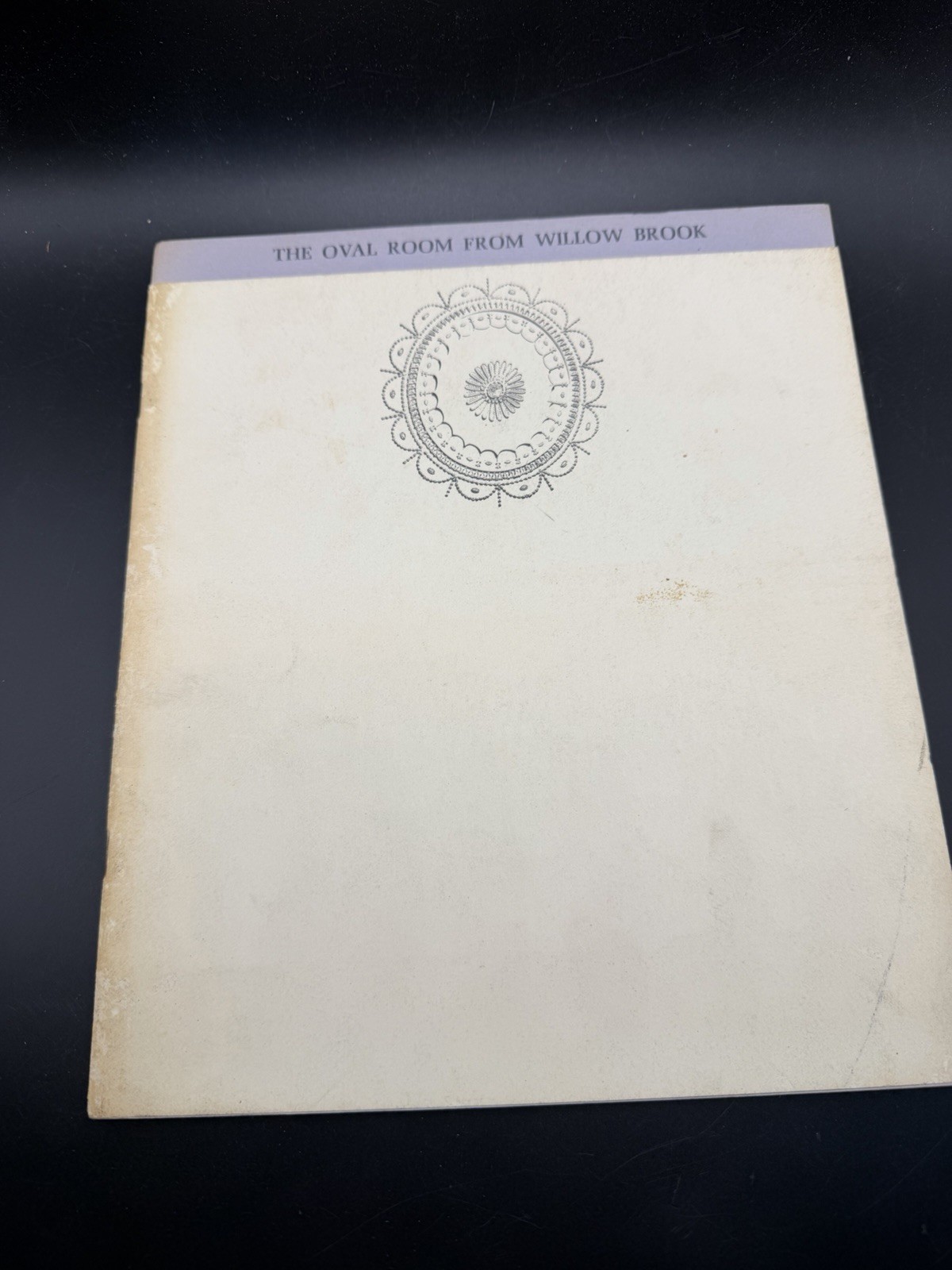 Vintage The Oval Room From Willow Brook Baltimore Museum of Art Pamphlet Booklet