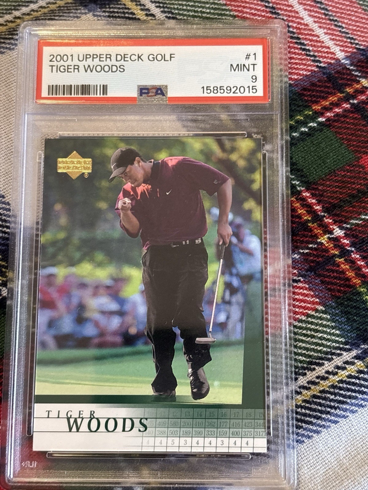 Upper Deck 2001 Upper Deck Golf Tiger Woods Rookie #1 PSA 9 Graded
