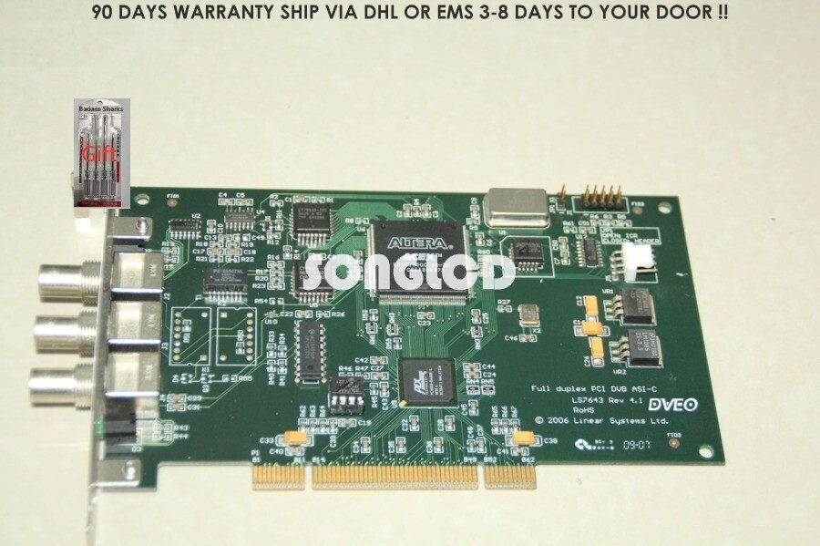 Motherboard DVEO LS7643 Rev 4.1 FULL DUPLEX PCI DVB ASI-C DVB FD #yr