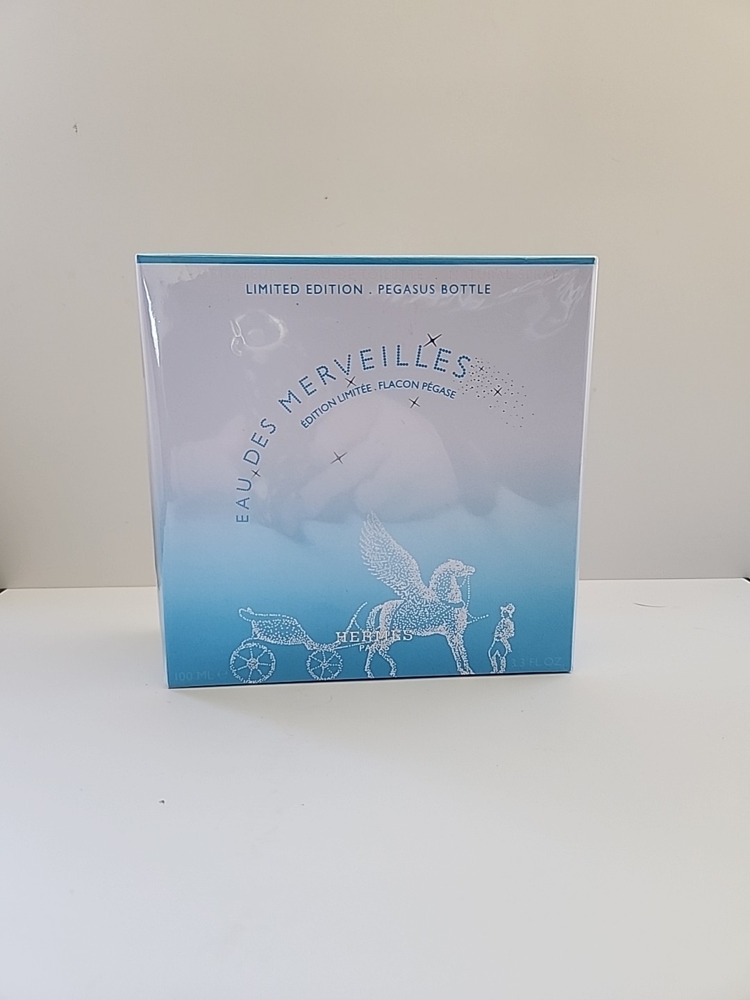 HERMÈS EAU DES MERVEILLES PEGASE 3.3 FL. OZ / 100 ML EDT Spray SEALED, 2007 RARE
