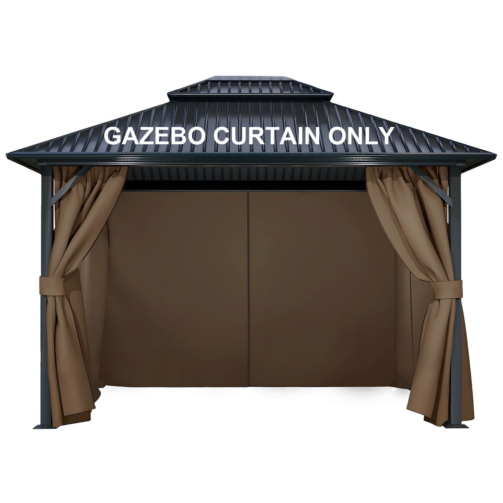 Aoodor 10\'x10\' Gazebo Curtain 4-Panel Universal Replacement Privacy Side Walls Aoodor 10\'x10\' Gazebo Curtain 4-Panel Universal Replacement Privacy Side Walls
