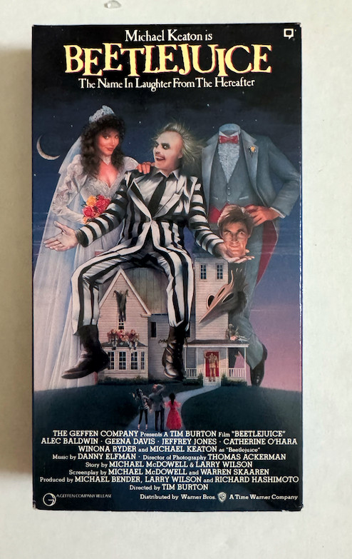 BEETLEJUICE VHS 1988 Warner 11785 Michael Keaton Tim Burton Horror Comedy Cult
