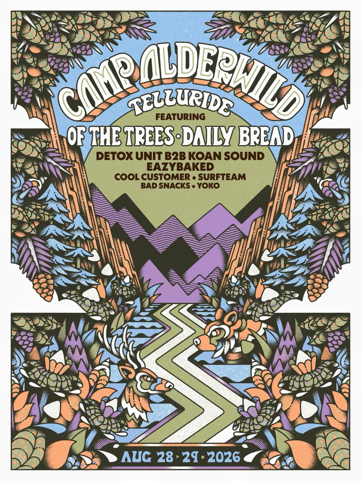 Camp Alderwild Poster Of The Trees Telluride Aug 28-29 2026 Art Print Decor