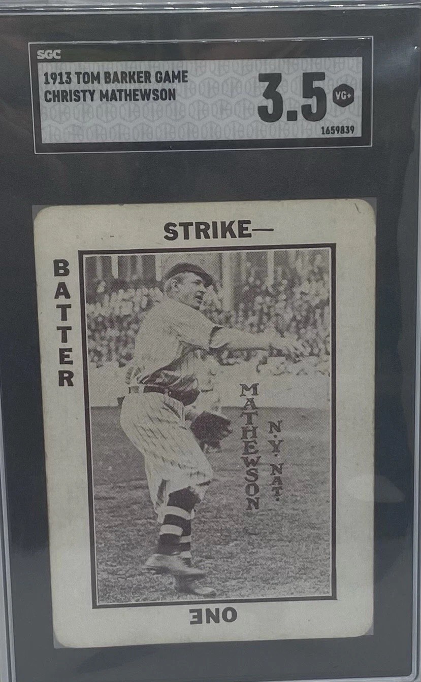 1913 Tom Barker Game Christy Mathewson SGC 3.5 VG+
