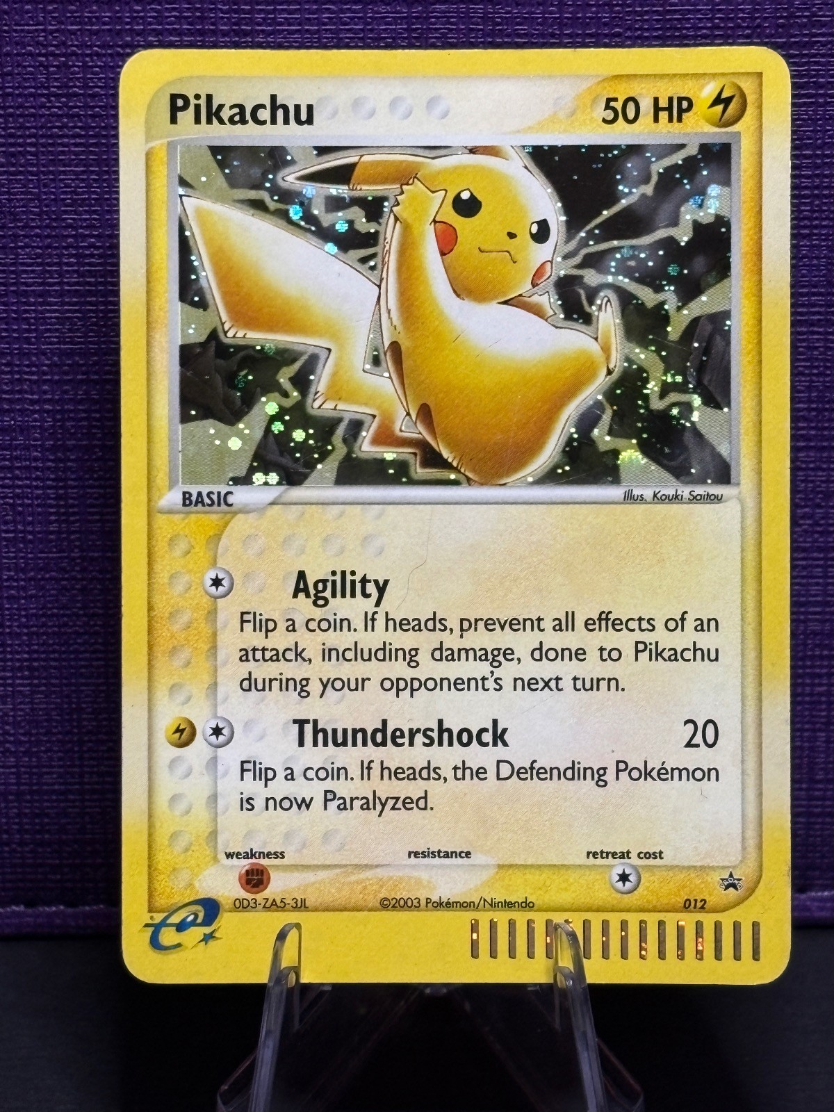 Pikachu *SWIRL* 012 Nintendo Black Star Promos Holo Pokemon MP