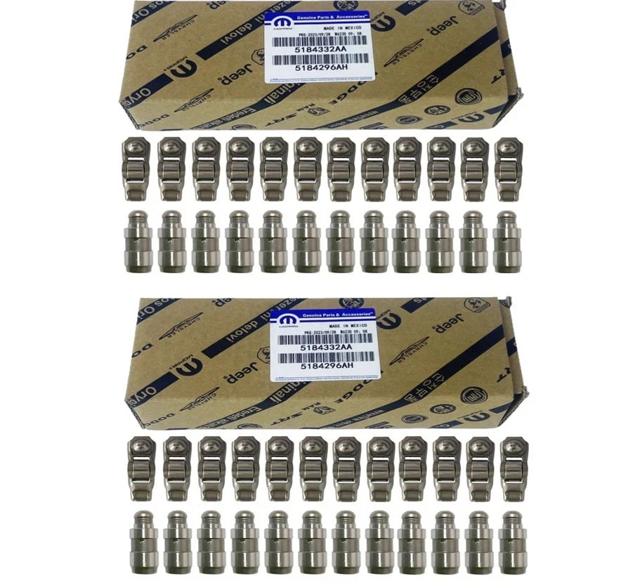 OEM 24Pcs 5184296AH Arms 24Pcs 5184332AA Lifters FOR 11-19 Dodge Ram Chrysler