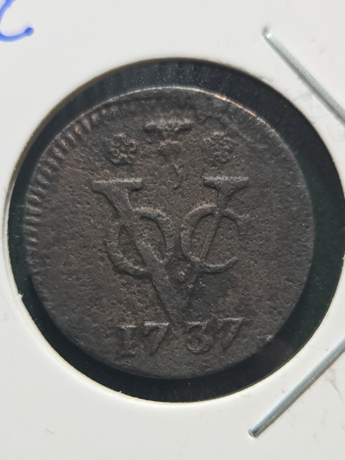 1737 Dutch Netherlands Colonial VOC Duit West Friesland New York Penny Coin Lion 1737 Dutch Netherlands Colonial VOC Duit West Friesland New York Penny Coin Lion