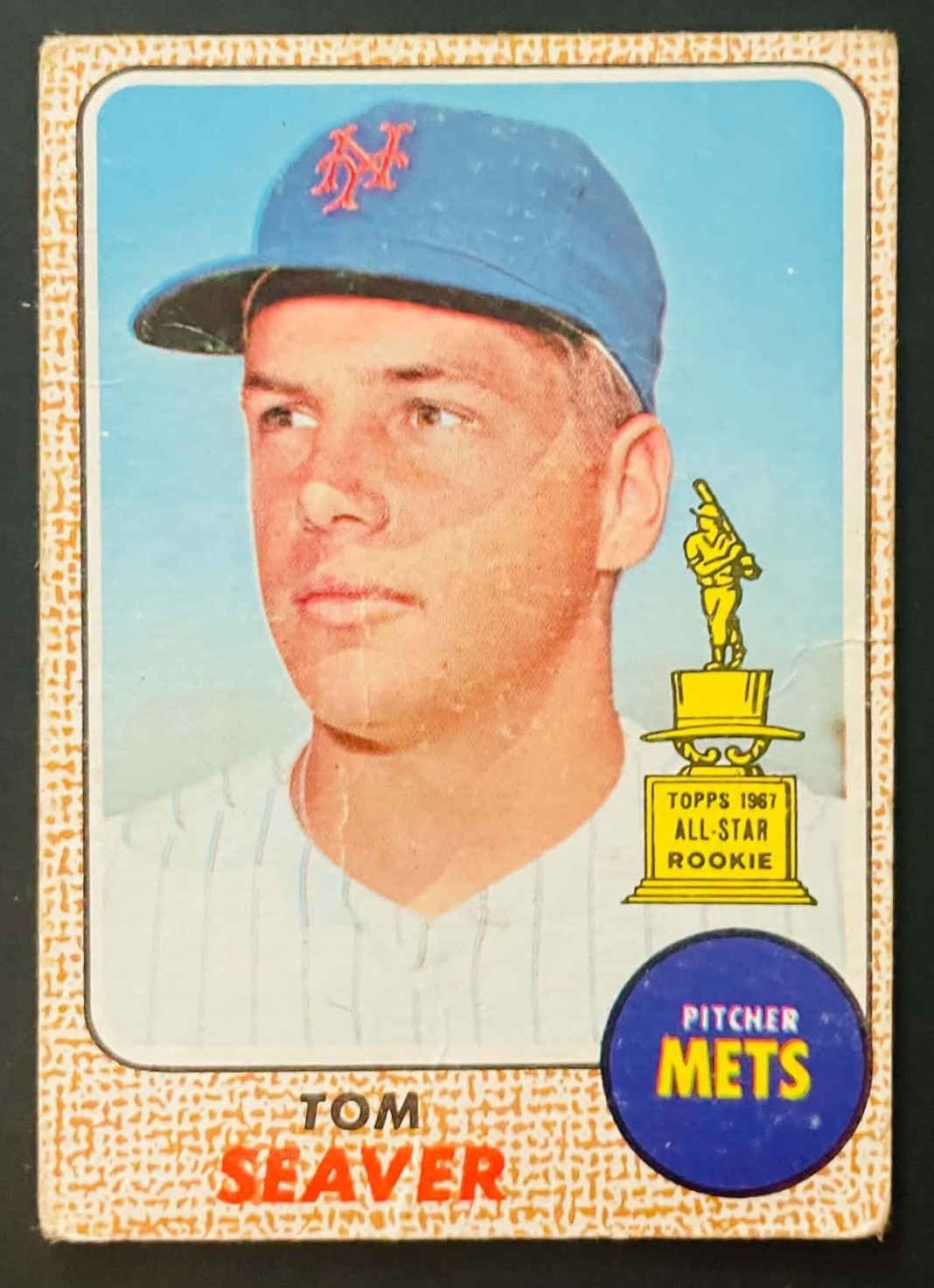 1968 Topps Tom Seaver All-Star Rookie Gold Cup Card #45 NY Mets HOF