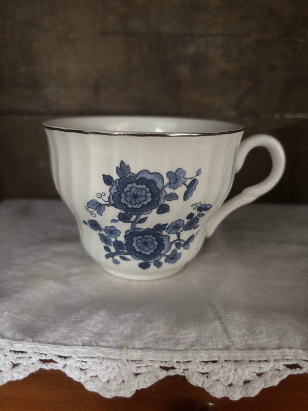 VINTAGE ROYAL BLUE IRONSTONE ENOCH WEDGWOOD ENGLAND TEA CUP