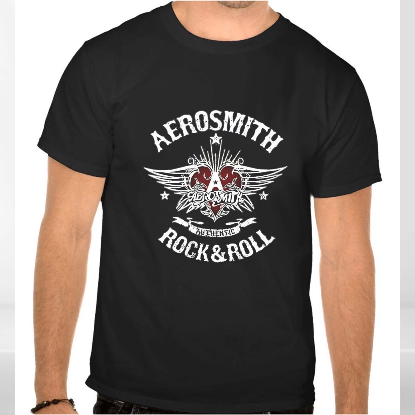 Aerosmith Rock Music Logo Black T-Shirt -1193- S-5XL FREESHIPS Aerosmith Rock Music Logo Black T-Shirt -1193- S-5XL FREESHIPS